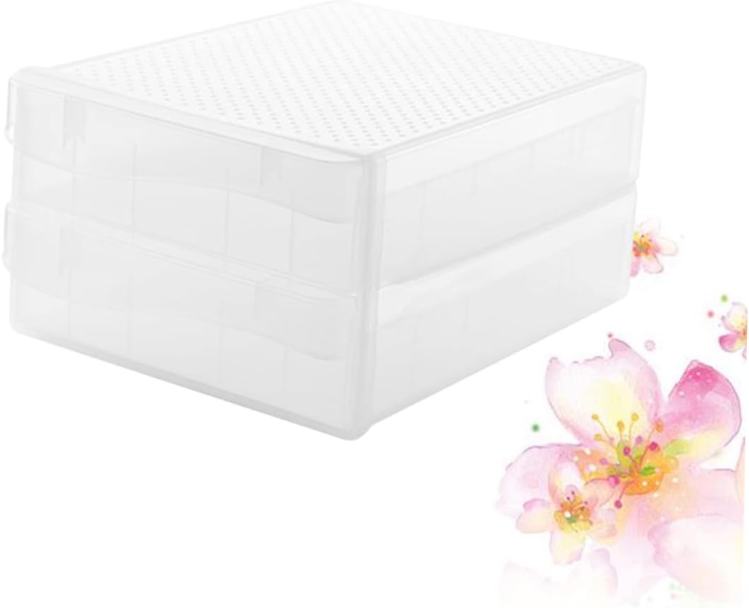 Gadpiparty Double-Deck Plastic Egg Holder Lid Stackable Refrigerator Organizer Container for Eggs and Dumplings Storage Tray for Home Use