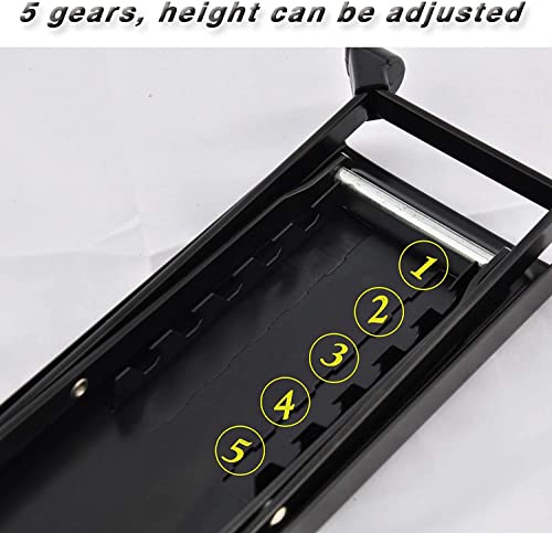 Image of kh Guitar Foot Stool 5 Adjustable Height Folding Foot Rest Made of Solid Iron Guitar Foot Stand for Classical Guitar Non Skid Metal Guitar Pedal for Comfortable and Solid Support