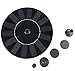 JuTai Solar Bird Bath Fountains, 4 Nozzle Solar Water Fountain, Solar Powered Fountain Pump for Small Pond, Fish Tank, Patio, Garden Decoration