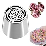 FATUXZ Russian Piping Tip, Stainless Steel Extra Large Piping Tip for Cake Decorating, Pastry Cupcake Flower Frosting Piping Kit Cake Decorating Supplies Floral Icing Nozzles Kitchen Gadgets, SL44