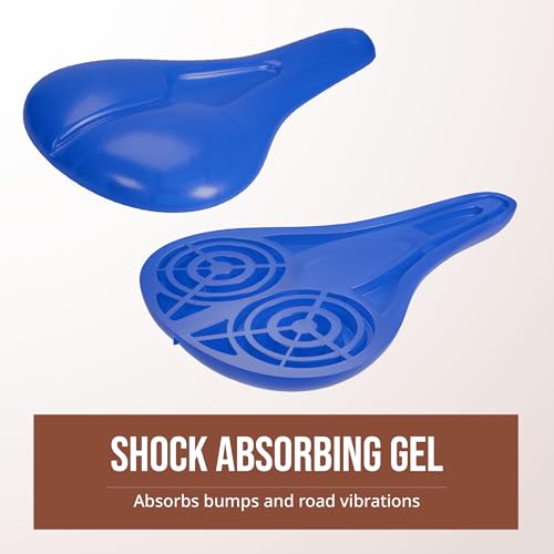 Image of Gel Bicycle Seat Cushion Cover - Premium Soft Gel Material | Extra Soft Cushion for Indoor & Outdoor Cycling | Shock Absorbing Saddle Pad for a Smooth, Pain-Free Ride (Black)
