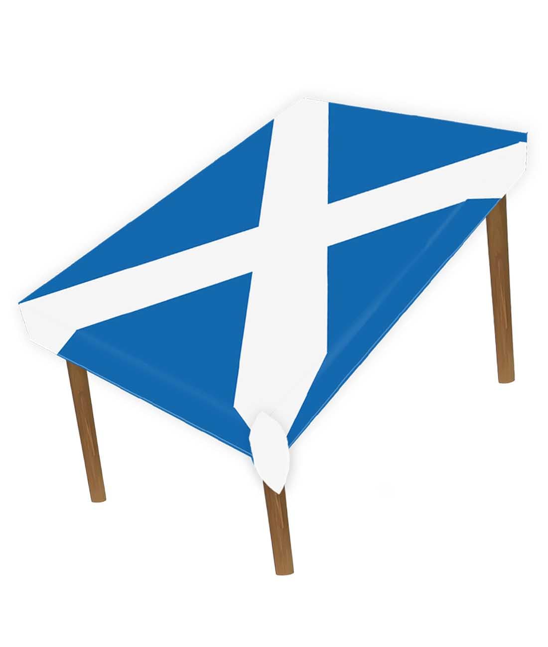 Petite Pine 60×82 Inch Rectangle Scotland Flag Polyester Tablecloth,Large 5×6.8 FT Scottish Runner Decoration,Table colth Cover for Outdoor Picnic Kitchen Dining Home Decor Holiday Camping