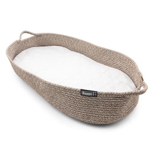 Image of Hygge + Cotton & Felt Basket, Ultra Durable and Sustinable Material, Easy to Clean and Store, Great for Baby Changing Station, Dog & Cat Bed Too! (Taupe)