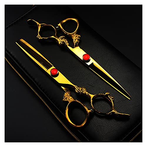 Kwent Tijeras Pelo Tijeras Profesionales Japonesas para Cortar El Pelo, 440c, 6 Pulgadas, DRAGÓN Dorado, Corte De Pelo… - Imagen 3