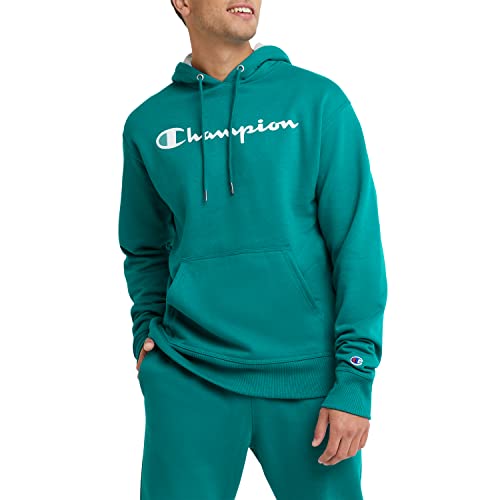 Champion fleece script logo hoodie (men's athletic big & tall)