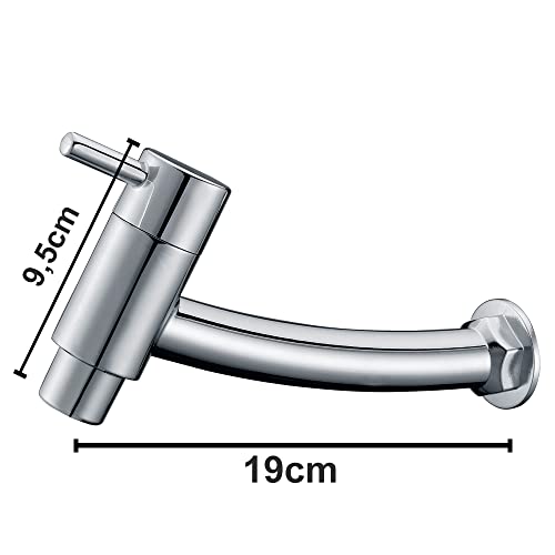Torneira Lavatório Banheiro Parede Alavanca Design ABS 1/4 Volta