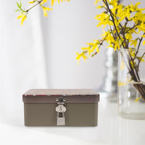 Caja para joyas de hierro con código de seguridad joyero para regalo 4