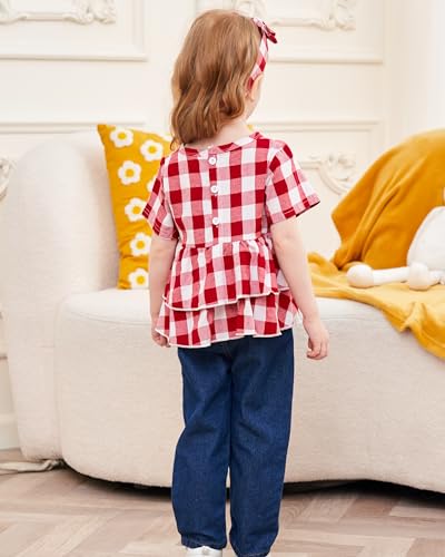 Image of Renotemy Baby Girl Clothes Toddler Girl Clothes Outfits Infant Clothing Jeans Pants Set Cute Clothes Set for Girls