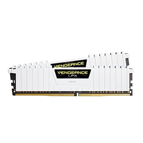 Corsair Vengeance LPX 16GB (2x8GB) DDR4 Up to 3200MHz (PC4-25600) C16 for DDR4 systems - White, CMK16GX4M2E3200C16W