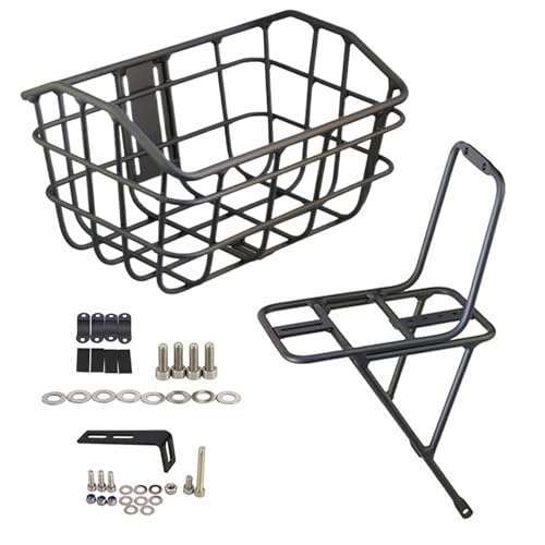 Panier métallique pour vélo de guidon avec système de libération rapide amovible