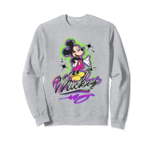 Sweatshirt Mickey Mouse Disney avec motif portrait effet aerographe