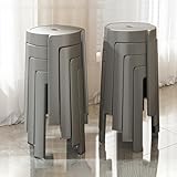 Stapelbarer Hocker aus Kunststoff, Modern Hoher Esszimmerhocker, Rutschfestes Fußpolster, Platzsparendes Design für Esszimmer, Wohnzimmer, Arbeitszimmer, Wohnung, 4er Set