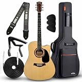Kit Violão Elétrico Folk Voik Serenata Com Bag e Acessórios