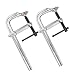 MAXPOWER Thick Rail F Clamp 12-inch 4-3/4-Inch Throat 300 x 120mm Heavy Duty F Bar Clamp for Welding, Rail 29.7 x 14.3mm (Pack of 2)