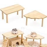 Rkixlix 2 Stk Plattform Hamster Holz Kletterplattform Kletterspielzeug