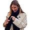 Faux-Fur Pull Through Scarf With Hidden Zipper Pocket for Women, Fur Neck Collar Scarf Cozy Wrap Secure Concealed Storage (Black)