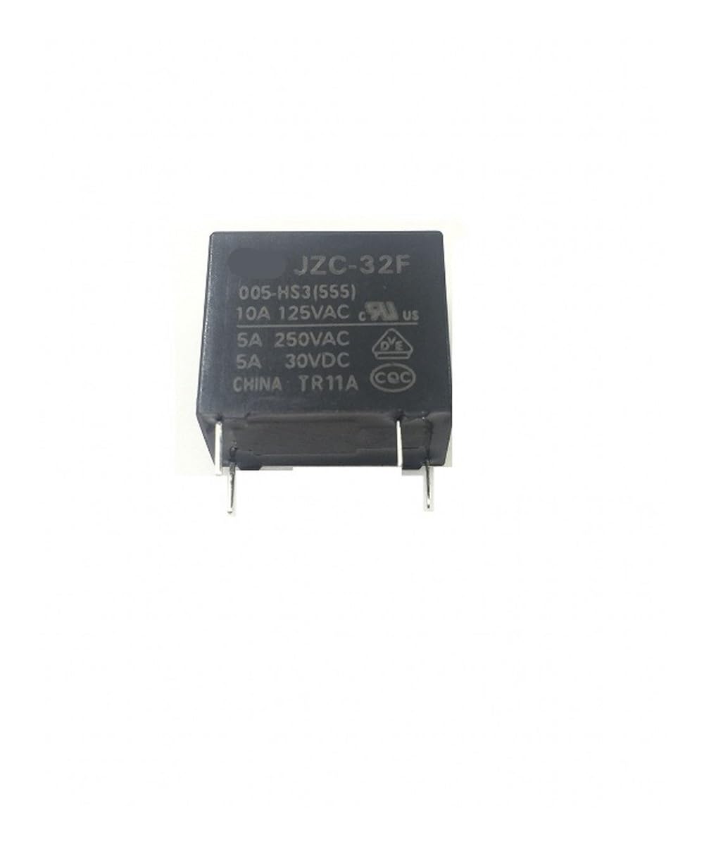 SMGLRUEAT 50PCS Power relays HF32F JZC-32F-005-HS3 5V 5A 250VAC 4PIN relay