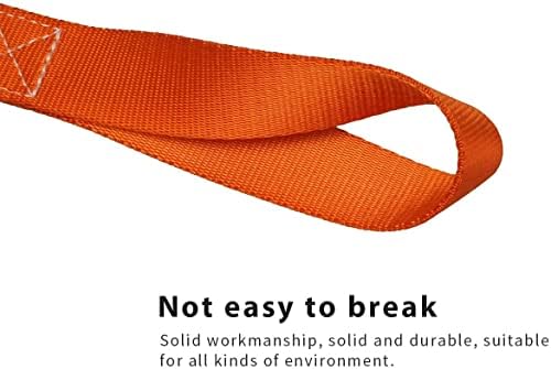 LITTOU KOLOME Tie Down Loop Fit for Motorcycle ATV UTV Dirt-Bike 2300 Lb Break Strength Tie Down Strap 12"X 1"(8 Pcs Orange)