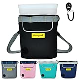 Raisingwell Dog Treat Pouch for Pet Walking and Training with Clicker 2 Cup Silicone Bag Small Fanny Pack Holder for Puppy Snack Dispenser Kit for Leash and Outdoor Use (Black)