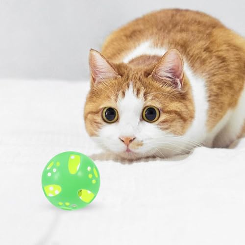 Balones de plástico para gatos con campana de ULTECHNOVO juguetes interactivos 60 uds 8