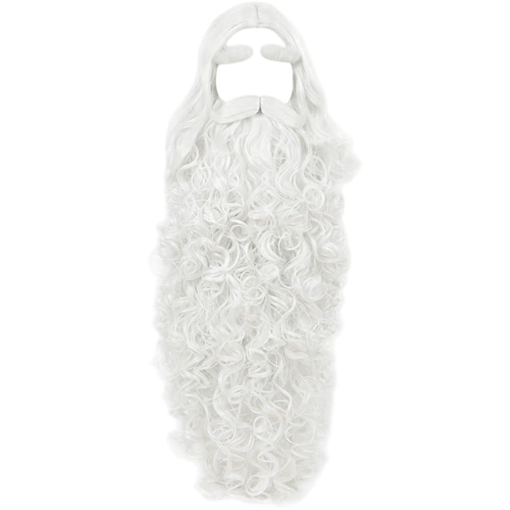Ensemble Barbe Perruque De Père Noël, Accessoires De Costume Classiques pour Halloween, Noël Cosplay