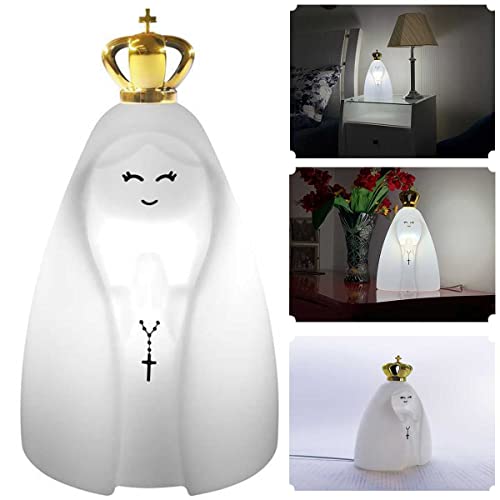 Luminária Abajur Nossa Senhora Aparecida Decorfun Branco 10010521