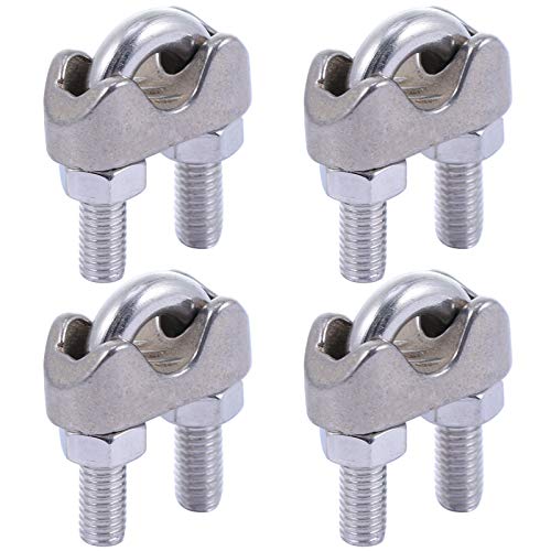 Scicalife 12 peças M5 de aço inoxidável com grampo para cabo de corda em U