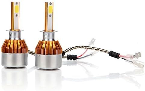 DICN H1 LED Headlight Bulbs 12000LM 120W Cool White 6000K COB Chips - High Beam/Low Beam/Fog Light Replacement Super Bright Plug & Play (Pair)