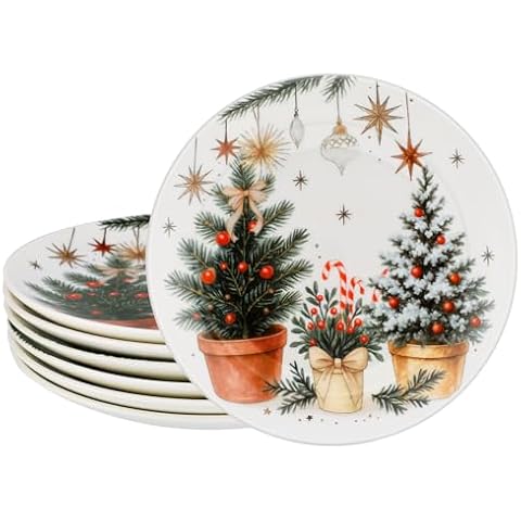 Potchen Holiday Blessings Christmas Salad Plates Set Cover