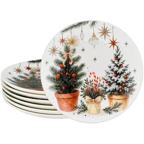 Potchen Holiday Blessings Christmas Salad Plates Set Cover