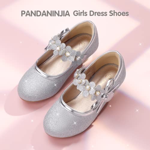 PANDANINJIA Girls Dress Shoes Kids Toddler Heels Pumps Size 10 Flower Girl Mary Jane School Wedding Party Doris Princess Shoe by PANDANINJIA - Image 6