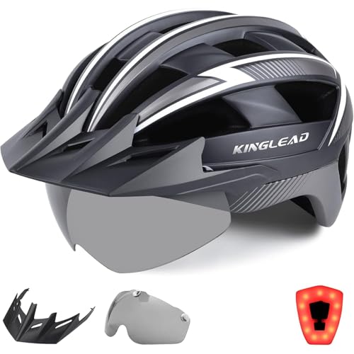 Casque vélo avec USB rechargeable LED lumière haute visibilité et ajustement précis