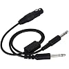 Demeras Aviation Headphone Adapter Cable for XLR to GA Dual Plug 5 Pin Headset Adapter Cable Black