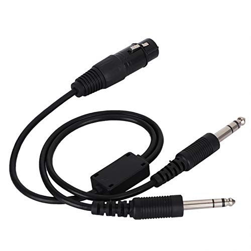 Câble adaptateur casque aviation Airbus XLR vers GA Dual Plug 5 broches Demeras