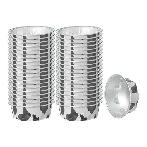 Tazas redondas para hornear con tapas herméticas que protegen tus postres elegantes de 3.4oz 2