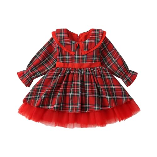 Robe de Noël bambin fille manches courtes imprimé Père Noël doux