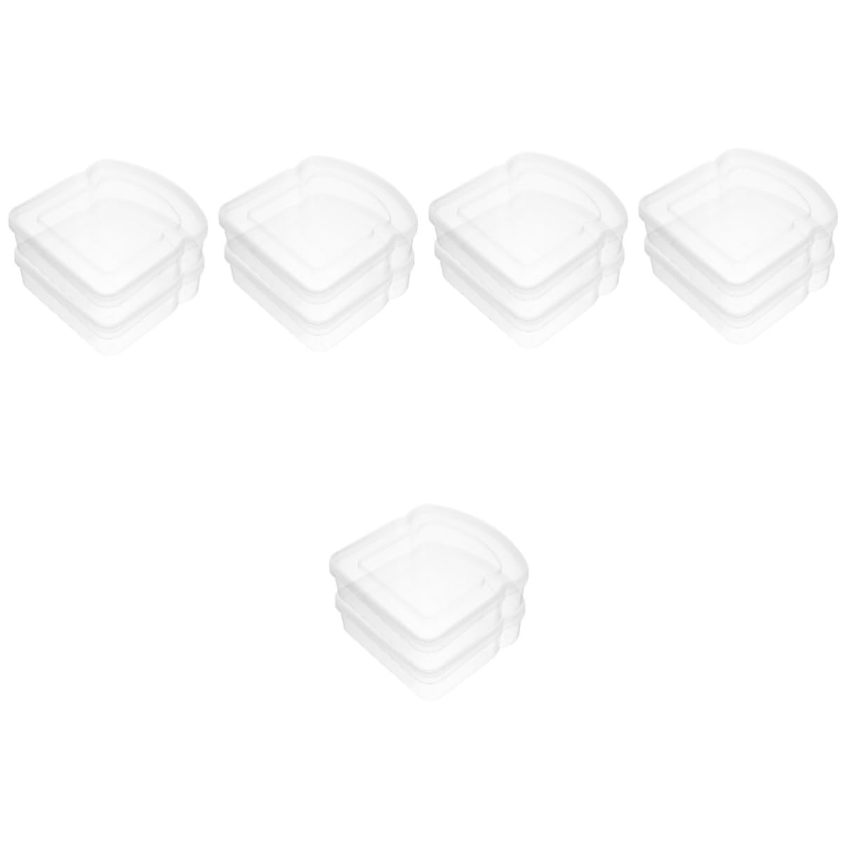 Garneck 5 Set Di Contenitori Ermetici Per Pane Sandwich Contenitori Riutilizzabili Per Sandwich Per Adulti Compatti E Portatili Per Esterni 2 Pezzi * 5