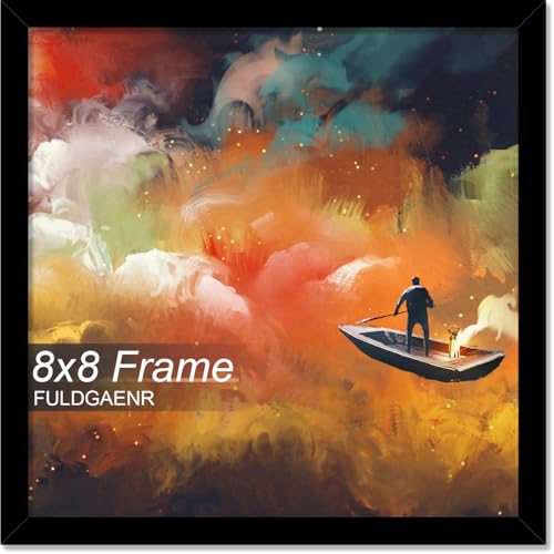 FULDGAENR 8x8 Picture Frame, Black Frames for 8 x 8 Inch Photo Poster