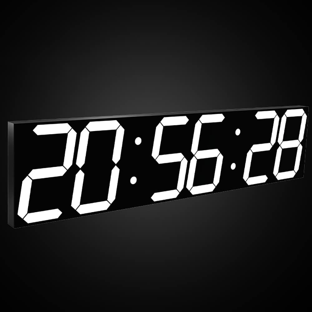 Reloj De Pared LED WIFI De 27 Pulgadas Y 6 Dígitos, Brillo De 8 Niveles