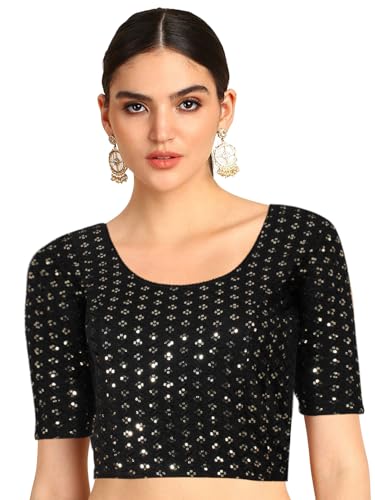 Image of Chandrakala Readymade Blouses for Women Sarees,Stretchable(B202-P)
