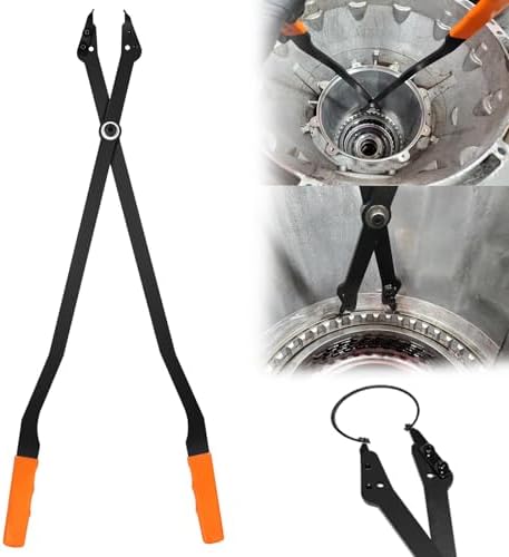 Sunluway 1489-26" Internal Retaining Ring Pliers, Large Snap Ring Pliers with Straight Tips for GM 5L40, 5L50, 6L50, 6L80 and 6L90 Transmissions, Heavy-duty Snap Ring Removal Pliers