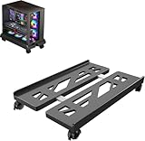 aghoer Geeignet für PC-Tower-Computerständer,mobilen CPU-Ständer,universellen CPU-Ständer mit Vier Rädern,Computer-Desktop,Wagen unter dem Gamer-Schreibtisch,Schwarz