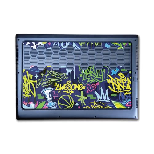 Image of Laptop Skin Compatible with Alienware M16 R2 (2024) - Neon Tags - Premium 3M Vinyl Protective Wrap Decal Cover - Easy to Apply | Crafted in The USA by MightySkins