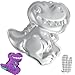 mado Teglia di Dinosauro, Alluminio della Tortiera del Dinosauro, Stampo per Torta di Dinosauro 3D Torta Dino, Torta di Compleanno del Dinosauro, con Guanti da Forno, per il Compleanno dei Bambini