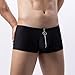 Men's Boxer Briefs Cotton Sexy Seamless Stretch Fashion Comfortable Casual Loose Light Stretchy Ultra Thin Elastic Quick Dry Elegant Black