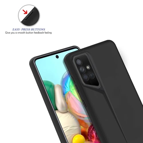 Image of Amazon Brand - Solimo Ultra-Thin Blade Runner Series Matte Finished Camera Protection Soft Back Cover for Samsung Galaxy A71 - Black