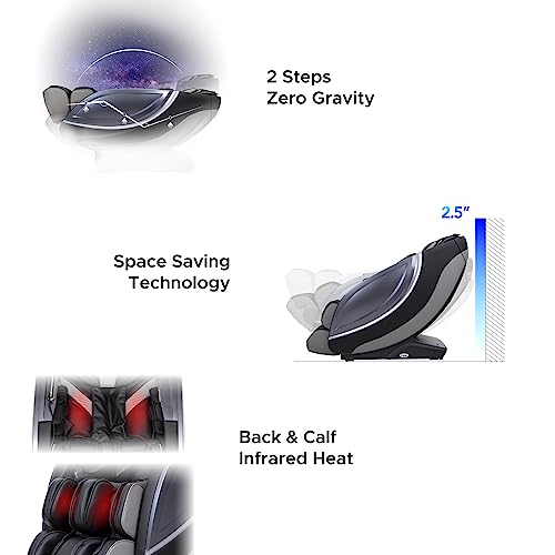 Osaki Titan Pro 3D Cascade Massage Intelligent Voice Control Full Body Reclining Zero Gravity Heated Massage Chair With Specialized Foot Roller And Minimum Doorway Size 29" 3D Massage Chair (Black) #TOP6