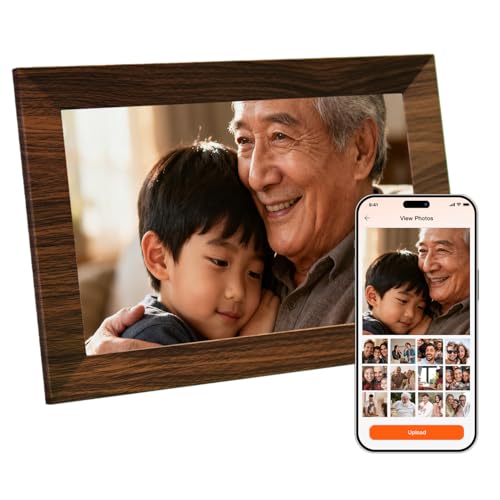 10.1" WiFi Digital Photo Frames, 1280 * 800 HD Touch Screen Electric Picture Frame, Support Micro SD Card, Auto-Rotate, Share Moments via Free APP, Send Wishes, Gifts for Parents, Christmas