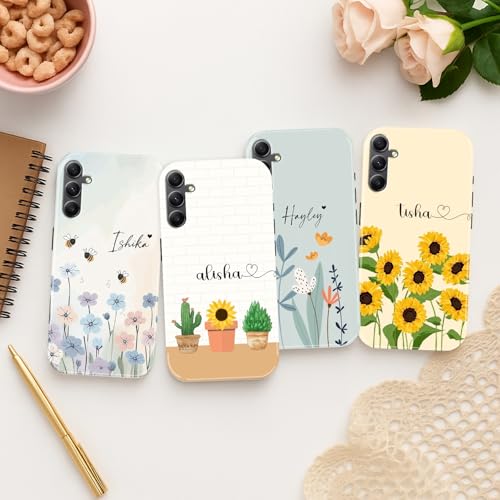 Image of COLORflow Back Cover Compatible with Samsung Galaxy A34 5G | Floral Family Customized | Glossy Armoured Bumper with Camera Protection Back Cover Compatible with Samsung Galaxy A34 5G