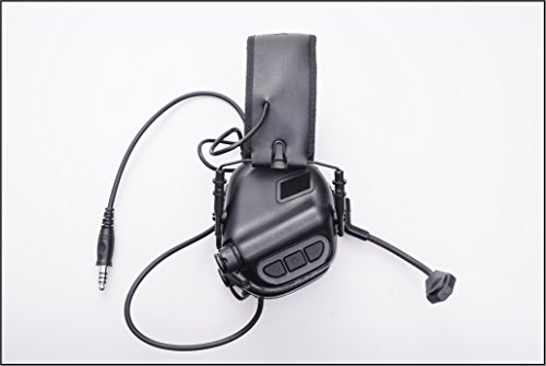 Earmor M32 MOD3 Taktische Kopfhörer mit Mikrofon zum Gehörschutz, Schwarz, Größe L
